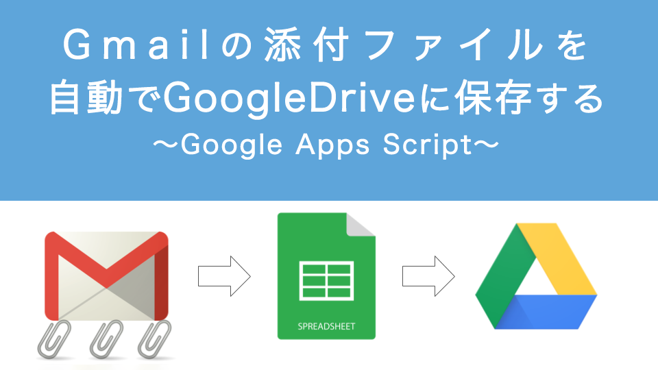 Gmailの添付ファイルを自動でGoogleDriveに保存する〜Google Apps Script〜